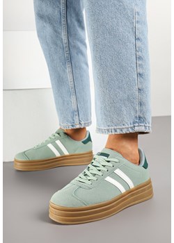 Jasnozielone Klasyczne Sneakersy na Niewysokiej Platformie Terilee ze sklepu renee.pl w kategorii Buty sportowe damskie - zdjęcie 178046034