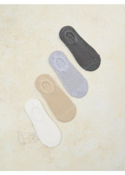 Sinsay - Skarpetki stopki 4 pack - szary ze sklepu Sinsay w kategorii Skarpetki damskie - zdjęcie 178047550