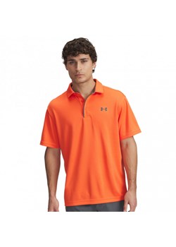 Męska koszulka polo Under Armour Tech Polo - pomarańczowa ze sklepu Sportstylestory.com w kategorii T-shirty męskie - zdjęcie 178048914