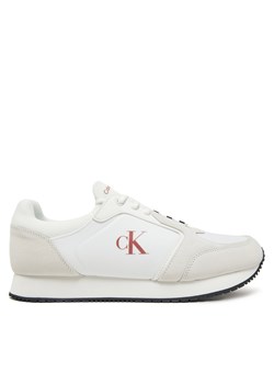 Sneakersy Calvin Klein Jeans Retro Sock Runner Mg YM0YM01152 Biały ze sklepu eobuwie.pl w kategorii Buty sportowe męskie - zdjęcie 178054241