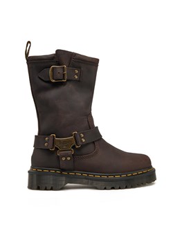 Botki Dr. Martens Anistone Tall Leather Biker31901201 Brązowy ze sklepu eobuwie.pl w kategorii Botki - zdjęcie 178054594