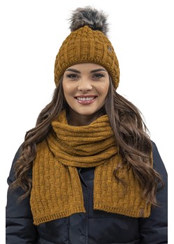 Komplet czapka+szalik+rękawiczki Vivisence 7015 Kmpl+R ciemny żółty ze sklepu kontri.pl w kategorii Szaliki i chusty damskie - zdjęcie 178059292