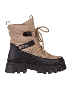 Buty Lee Cooper LCJ-24-47-3143LA - brązowe ze sklepu streetstyle24.pl w kategorii Workery damskie - zdjęcie 178062621
