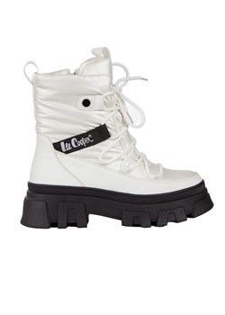 Buty Lee Cooper LCJ-24-47-3142LA - białe ze sklepu streetstyle24.pl w kategorii Workery damskie - zdjęcie 178062630