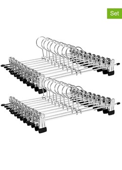 Songmics Wieszaki (20 szt.) w kolorze srebrnym na ubrania - 31 x 10,5 cm - id: 16094030 - marki Songmics - 178069023 Songmics Wieszaki (20 szt.) w kolorze srebrnym na ubrania - 31 x 10,5 cm ze sklepu Limango Polska w kategorii Szafy - zdjęcie 178069023