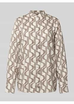 Bluzka o kroju regular fit z mieszanki bawełny i satyny z półgolfem ze sklepu Peek&Cloppenburg  w kategorii Bluzki damskie - zdjęcie 178070182