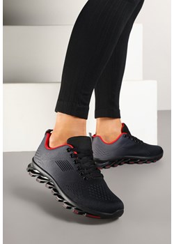 Czarno-Szare Buty Sportowe Sneakersy Ozdobione Cieniowaniem Hanetdane ze sklepu born2be.pl w kategorii Buty sportowe damskie - zdjęcie 178071022