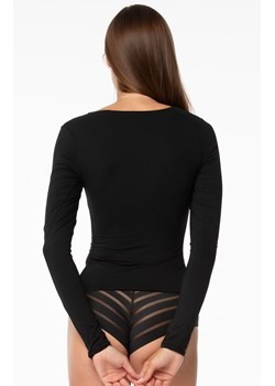 Bluzka damska z długim rękawem czarna Simple Longsleeve, Kolor czarny, Rozmiar L, Julimex ze sklepu Intymna w kategorii Bluzki damskie - zdjęcie 178079124