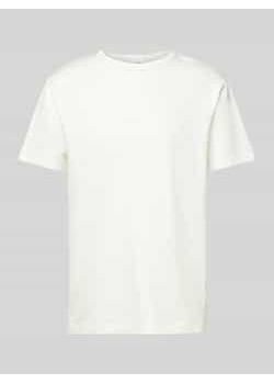 T-shirt z prążkowanym,okrągłym dekoltem model ‘SANDER’ ze sklepu Peek&Cloppenburg  w kategorii T-shirty męskie - zdjęcie 178087890