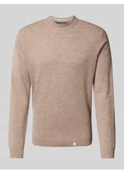 Sweter z dzianiny z detalami z logo ze sklepu Peek&Cloppenburg  w kategorii Swetry męskie - zdjęcie 178089161