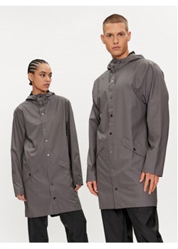 Rains Kurtka przeciwdeszczowa Long Jacket W3 12020 Szary Regular Fit ze sklepu MODIVO w kategorii Kurtki damskie - zdjęcie 178093072