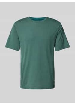 T-shirt z prążkowanym okrągłym dekoltem ze sklepu Peek&Cloppenburg  w kategorii T-shirty męskie - zdjęcie 178096014