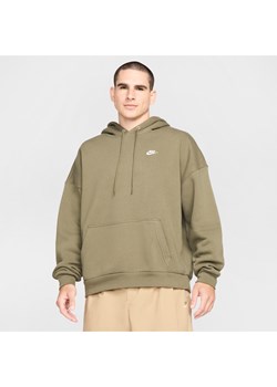 Męska dzianinowa bluza z kapturem o kroju oversize Nike Sportswear Club - Zieleń ze sklepu Nike poland w kategorii Bluzy męskie - zdjęcie 178096183