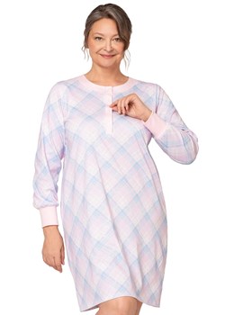 Koszula nocna z długim rękawem Agata III 257 22, Kolor różowy-wzór, Rozmiar 2XL, MARTEL ze sklepu Intymna w kategorii Koszule nocne - zdjęcie 178098772