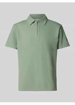Koszulka polo z krótkim zamkiem błyskawicznym model ‘SANDER’ ze sklepu Peek&Cloppenburg  w kategorii T-shirty męskie - zdjęcie 178104520