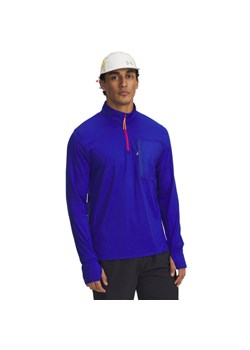 Męski longsleeve do biegania Under Armour UA Trail Run Quarter Zip - niebieski ze sklepu Sportstylestory.com w kategorii T-shirty męskie - zdjęcie 178107654