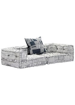 Dwuosobowa szara sofa modułowa - Montanex D1 ze sklepu Edinos.pl w kategorii Sofy i kanapy - zdjęcie 178107722