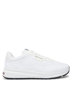 Tommy Hilfiger Sneakersy Lightweight Rwb Knit FM0FM05423 Biały ze sklepu MODIVO w kategorii Buty sportowe męskie - zdjęcie 178110263