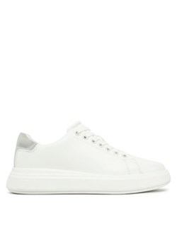 Calvin Klein Sneakersy Cupsole Lace Up - Suede Bt HW0HW02404 Biały ze sklepu MODIVO w kategorii Buty sportowe damskie - zdjęcie 178110362