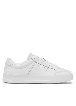 Sneakersy Tommy Hilfiger Th Court Mix Lth FM0FM05489 Biały ze sklepu eobuwie.pl w kategorii Buty sportowe męskie - zdjęcie 178114050