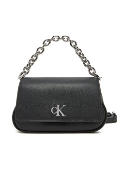 Torebka Calvin Klein Jeans Minimal Monogram Shoulder Bag20 LV04K3134G Czarny ze sklepu eobuwie.pl w kategorii Listonoszki - zdjęcie 178114102