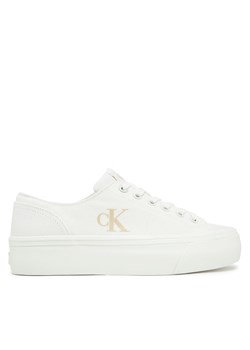 Tenisówki Calvin Klein Jeans Vulc Flatform Low Cv Mg YW0YW01763 Biały ze sklepu eobuwie.pl w kategorii Trampki damskie - zdjęcie 178114160