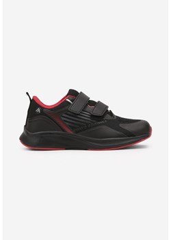 Czarno-Czerwone Buty Sportowe Sneakersy z Tłoczoną Cholewką Fonwin ze sklepu born2be.pl w kategorii Buty sportowe dziecięce - zdjęcie 178120790
