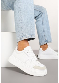 Białe Sneakersy Vices na Platformie z Gwiazdką Fenarra ze sklepu renee.pl w kategorii Buty sportowe damskie - zdjęcie 178120831
