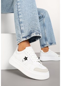 Biało-Czarne Sneakersy Vices na Platformie z Gwiazdką Fenarra ze sklepu renee.pl w kategorii Buty sportowe damskie - zdjęcie 178122430