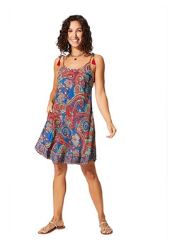 Aller Simplement Sukienka w kolorze niebiesko-czerwono-turkusowym ze sklepu Limango Polska w kategorii Sukienki - zdjęcie 178125902