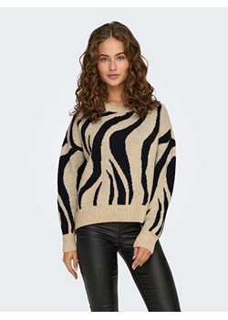 ONLY Sweter w kolorze czarno-beżowym ze sklepu Limango Polska w kategorii Swetry damskie - zdjęcie 178126143