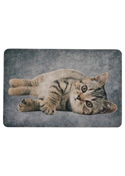 Mars &amp; More Wycieraczka &quot;Tabby laying&quot; w kolorze jasnobrązowo-szarym - 50 x 75 cm ze sklepu Limango Polska w kategorii Dom - zdjęcie 178143200