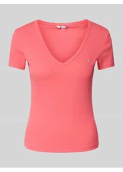 T-shirt z wyhaftowanym logo ze sklepu Peek&Cloppenburg  w kategorii Bluzki damskie - zdjęcie 178143561