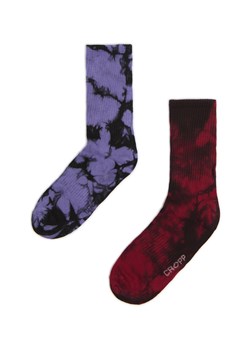 Cropp - 2 pack skarpet z marmurkowym wzorem - czerwony ze sklepu Cropp w kategorii Skarpetki męskie - zdjęcie 178143870