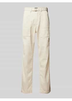 Spodnie z prostą nogawką i paskiem model ‘worker pant’ ze sklepu Peek&Cloppenburg  w kategorii Spodnie męskie - zdjęcie 178144920