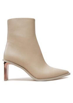 Calvin Klein Botki Ankle Boot 70 Lth HW0HW02092 Beżowy ze sklepu MODIVO w kategorii Botki - zdjęcie 178145893