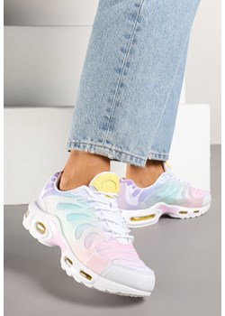 Biało-Różowe Buty Sportowe Sneakersy z Tłoczoną Cholewką Calzivis ze sklepu renee.pl w kategorii Buty sportowe damskie - zdjęcie 178148851
