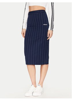 adidas Spódnica ołówkowa Pinstripe JD2576 Granatowy Slim Fit ze sklepu MODIVO w kategorii Spódnice - zdjęcie 178149204