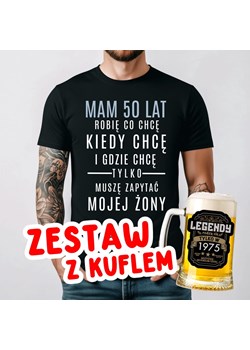 Koszulka na 50 URODZINY - ZESTAW Z KUFLEM ze sklepu Time For Fashion w kategorii T-shirty męskie - zdjęcie 178151211