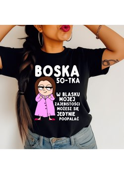 koszulka na 50 urodziny dla koleżanki boska 50 DLA BRUNETKI NA PREZENT ze sklepu Time For Fashion w kategorii Bluzki damskie - zdjęcie 178151251