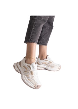 Białe damskie sneakersy sportowe ze sklepu ButyModne.pl w kategorii Buty sportowe damskie - zdjęcie 178153174