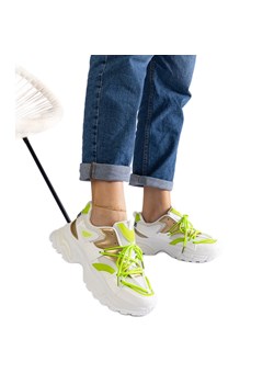 Białe sneakersy sportowe ze sklepu ButyModne.pl w kategorii Buty sportowe damskie - zdjęcie 178153213