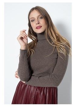 Perfect Cashmere Kaszmirowy golf &quot;Ashley&quot; w kolorze szarobrązowym ze sklepu Limango Polska w kategorii Swetry damskie - zdjęcie 178158411