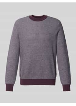 Sweter z dzianiny z prążkowanymi wykończeniami model ‘Aspoki’ ze sklepu Peek&Cloppenburg  w kategorii Swetry męskie - zdjęcie 178160124