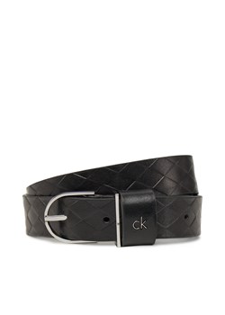 Pasek Damski Calvin Klein Ck Metal Round Buckle 2.5_Braid K60K613152 Czarny ze sklepu eobuwie.pl w kategorii Paski damskie - zdjęcie 178165200