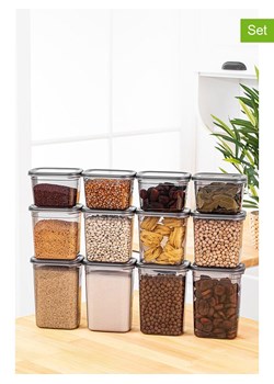 Violeta Home Pojemniki (12 szt.) w kolorze antracytowym ze sklepu Limango Polska w kategorii Pojemniki kuchenne - zdjęcie 178165352