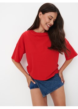 Mohito - Klasyczny czerwony t-shirt - czerwony ze sklepu Mohito w kategorii Bluzki damskie - zdjęcie 178168504