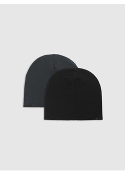 Dziecięca czapka beanie dwustronna 4F 4FJWSS25ACAPU505 - szara ze sklepu Sportstylestory.com w kategorii Czapki dziecięce - zdjęcie 178170480