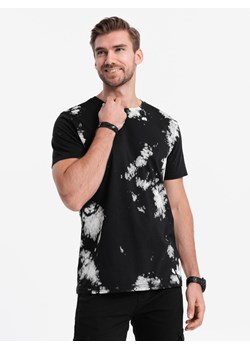 T-shirt męski bawełniany - czarny V1 S1626 ze sklepu ombre w kategorii T-shirty męskie - zdjęcie 178181181