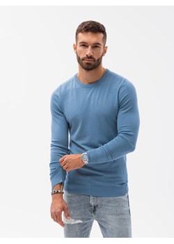 Elegancki sweter męski - błękitny V10 E177 ze sklepu ombre w kategorii Swetry męskie - zdjęcie 178181801